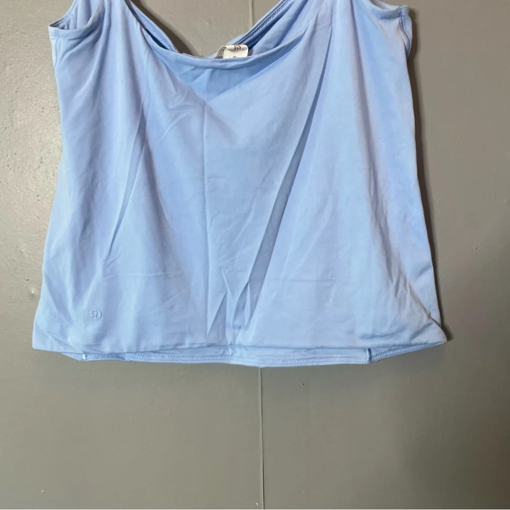 Lululemon Wundermost Ultra-Soft Nulu Spaghetti-Strap Cami Tank Sinatra blue Med - Picture 11 of 12